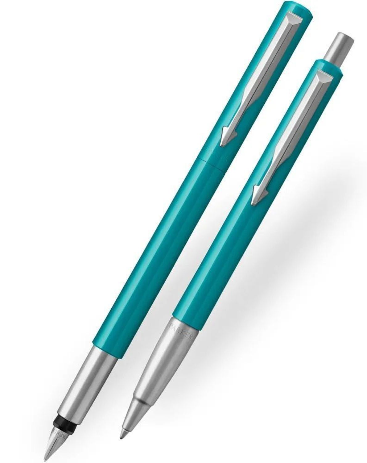 Zestaw piśmienniczy Parker Vector 2046839 w kolorze niebieskim. Pióro wieczne, długopis, wkłady i notes. Elegancki komplet idealny na prezent do biura lub szkoły.11.jpg